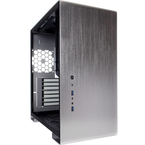Корпус QUBE Griffin Silver (QBU5A_WSNU3): Материал передней панели алюминий