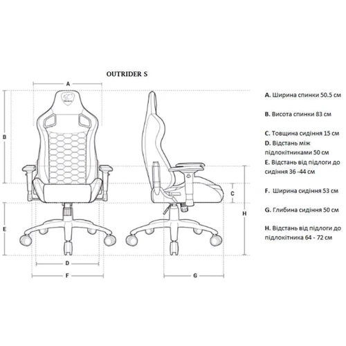 Кресло геймерское Cougar Outrider S Royal фото 11