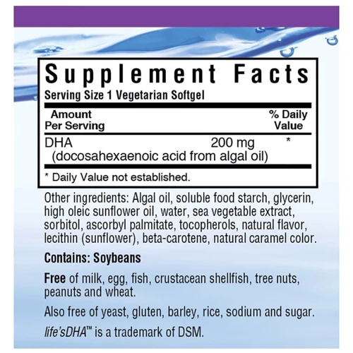Bluebonnet Nutrition Omega 3 Vegetarian, DHA 200 mg, 30 Vegetarian Softgels (BLB0908): Тип Омега 3