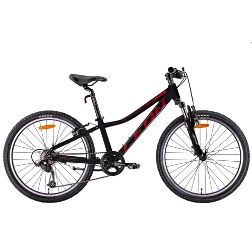 Велосипед 24" Leon JUNIOR AM Vbr 2022 (чорний з червоним (м))
