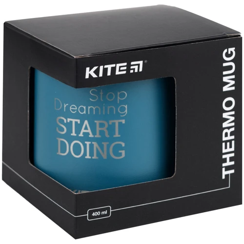 Термокухоль Kite Stop dreaming Start doing 400 мл синя (k22-379-02-2): Тип Термокружка