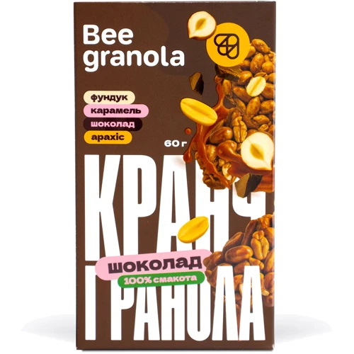 Кранч гранолу Bee Granola Шоколад 60 г: Вага нетто 60