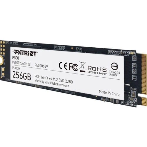 PATRIOT P300 256 GB (P300P256GM28): Обсяг 256 ГБ