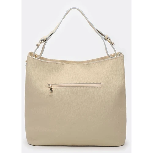 Женская сумка-мешок Ricco Grande бежевая (1l887-beige): Фактура Матовая, Зернистая