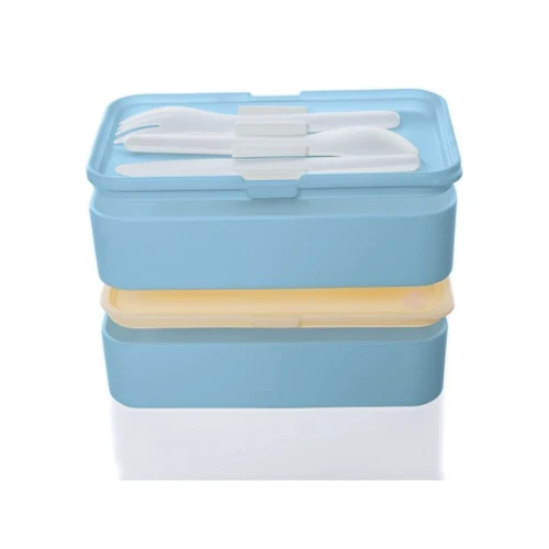 Емкость для хранения Ernesto 2x500 ml 10 pcs blue: Высота, см 10.5