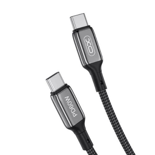 Кабель XO Cable USB-C to USB-C 60W 1m Black (NB-Q180B)