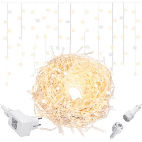 Гирлянда Springos бахрома уличная 20 м 500 LED Flash теплый белый (CL0517) фото 9