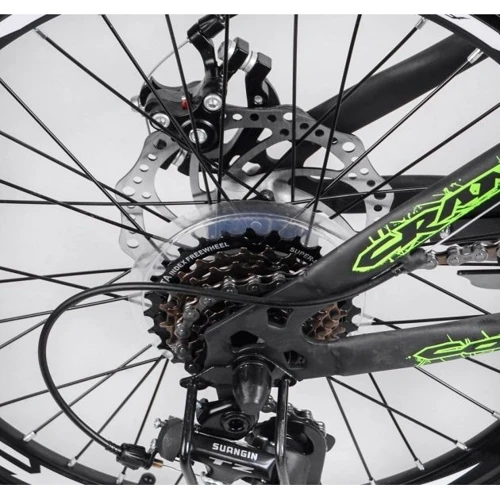 Велосипед Corso Crank CR-20704 (чорно-зелений): Матеріал рами сталь