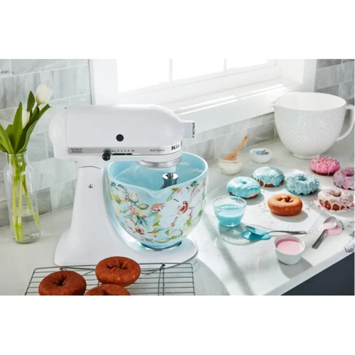 Чаша KitchenAid 4,7 л 5KSM2CB5PWG керамическая, с ручкой, узор белая гардения