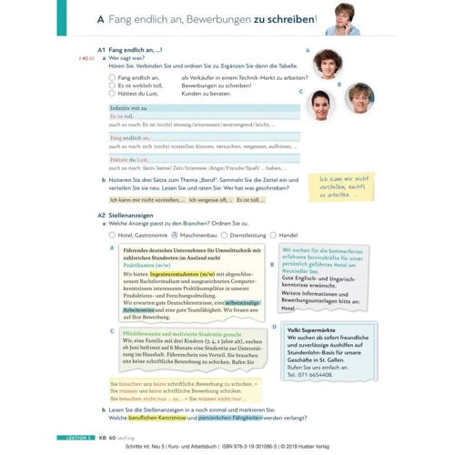 Schritte international Neu 5: Kursbuch und Arbeitsbuch mit Audio-CD: Обложка Мягкая