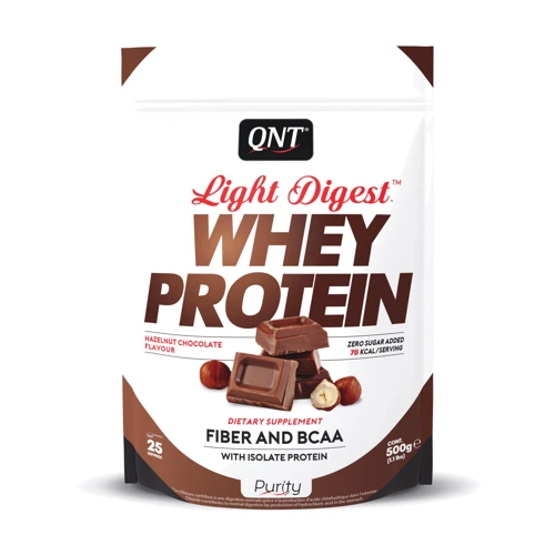 Протеин QNT Light Digest Whey Protein 500 g /25 servings/ Nut Chocolate