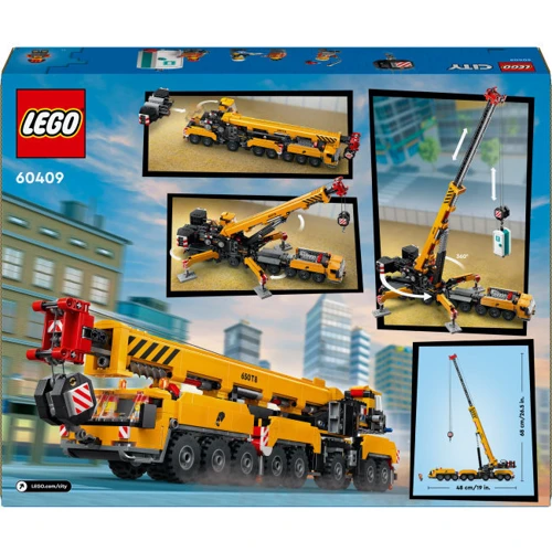 Конструктор LEGO City Желтый передвижной кран 1116 деталей (60409): Рекомендуемый возраст 9+
