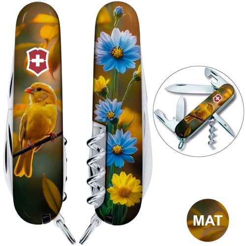 Мультитул Victorinox SPARTAN UKRAINE Золота пташка (Vx13603.7_T3170pw)