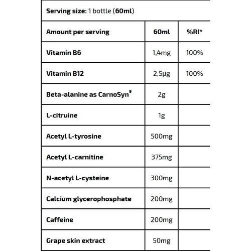 BSN NOX SHOT GREEN APPLE EU 60ml 1/12: Тип Комплекс до тренировки