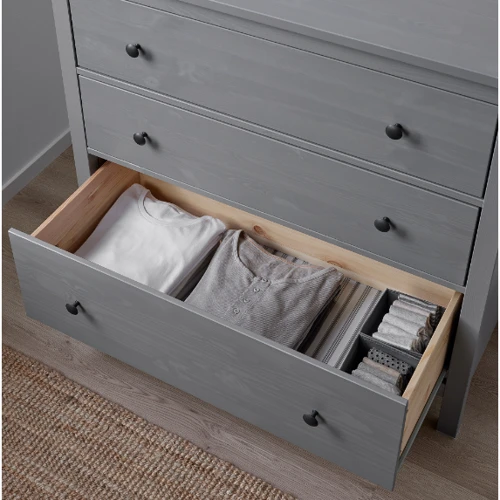 Комод ІКЕА HEMNES 108х96 см серый (304.60811) фото 2