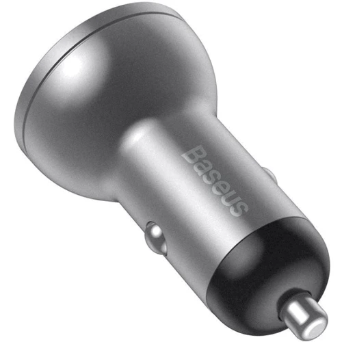 Зарядний пристрій Baseus Car Charger 2хUSB Digital Display USB 4.8A 24W Black/Silver (CCBX-0S): Сила струму 2.4А и более