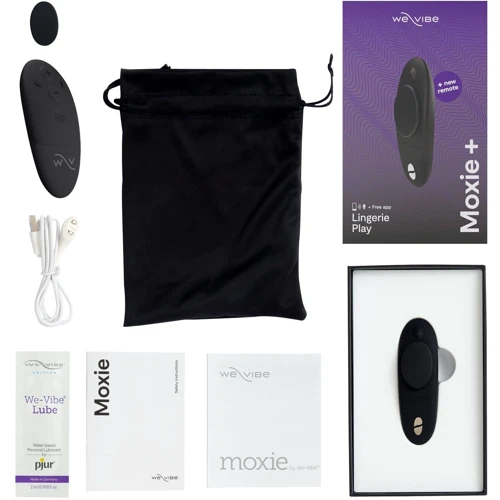 Смарт-вибратор в трусики We-Vibe Moxie+ Satin Black, обновленный пульт ДУ
