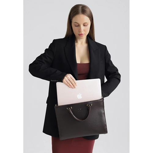 Женская сумка тоут The Wings Fancy A4 коричневая (TW-Fency-A4-brown): Стиль Повседневный (Casual)