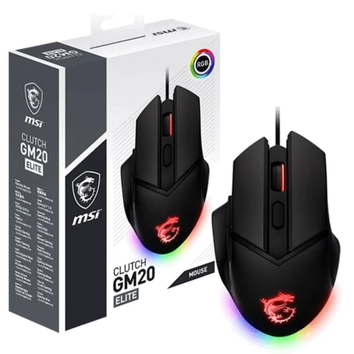 Мышь MSI Clutch GM20 Elite (S12-0401870-C54): Максимальное разрешение сенсора, dpi 6400
