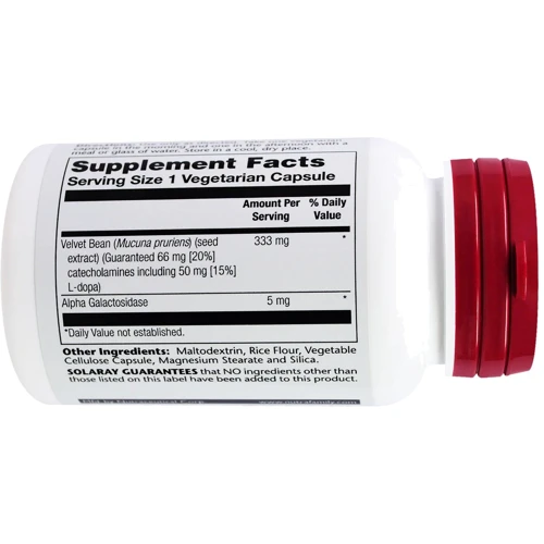 Solaray, DopaBean, Mucuna Pruriens, 60 Veggie Caps (SOR-03380): Форма выпуска Капсулы
