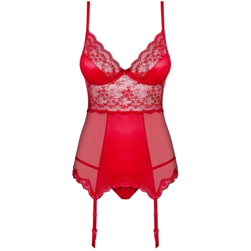 Корсет с подвязками для чулок Obsessive Lovica corset, S/M (UA67527)