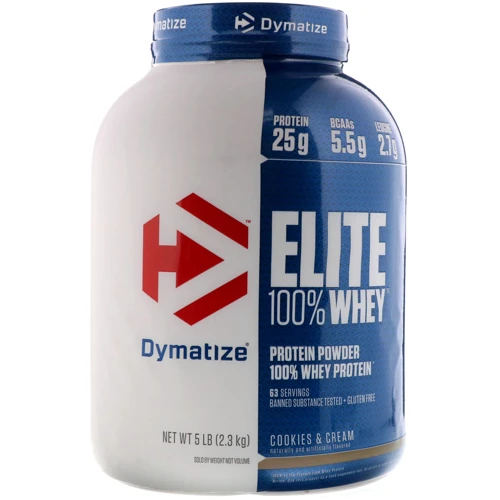Протеин Dymatize Elite 100% Whey Protein 2300 g /63 servings/ Cookies Cream