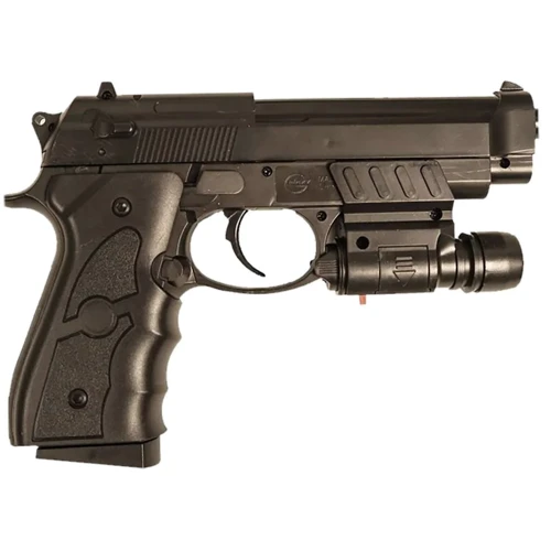Страйкбольный пистолет Galaxy Beretta 92 с лазерным прицелом пластиковый (G052BL)