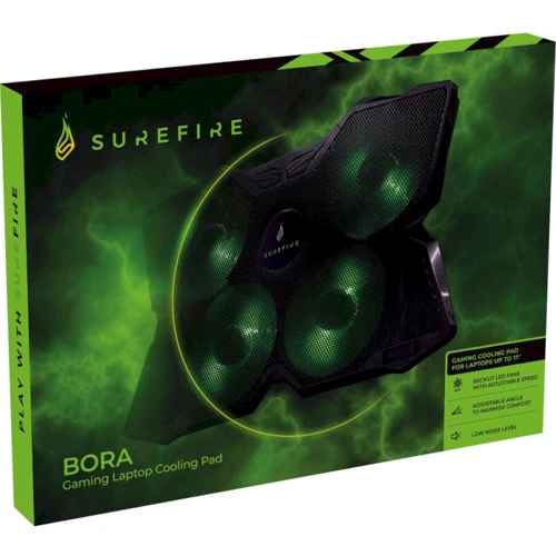 Подставка для ноутбука SureFire Bora Green (48818): Максимальный размер дисплея 17"