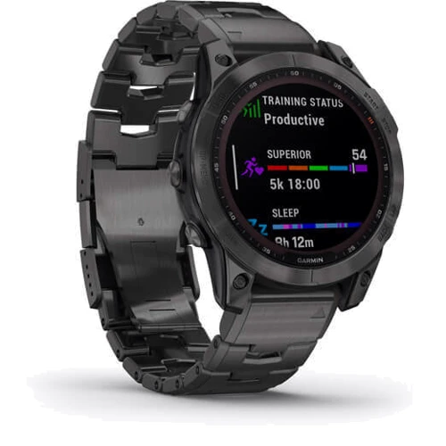 Смарт-часы Garmin Fenix 7 Sapphire Solar Carbon Grey DLC Titanium with Carbon Grey DLC Vented Titanium Band (010-02540-39): Интерфейсы подключения Bluetooth , Wi-Fi , ANT