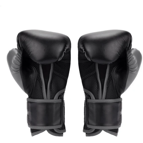 Боксерські рукавички Everlast POWERLOCK TRAINING GLOVES чорний, сірий Уні 16 унцій (870310-70-816) фото 2