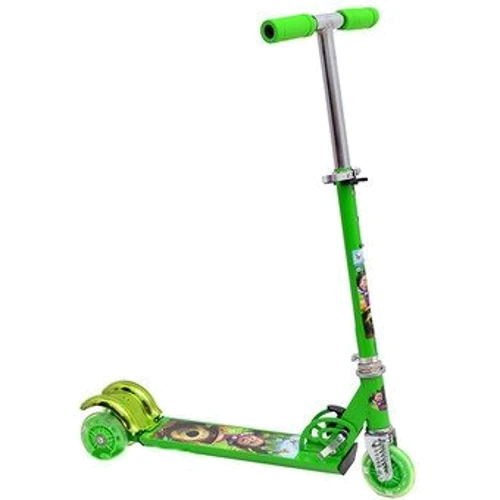 Самокат Profi Trike BB 3-009-1 Маша и Медведь Зеленый