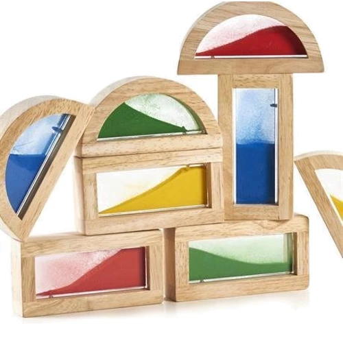 Набор стандартных блоков Guidecraft Block Play Цветной песок (G3014)