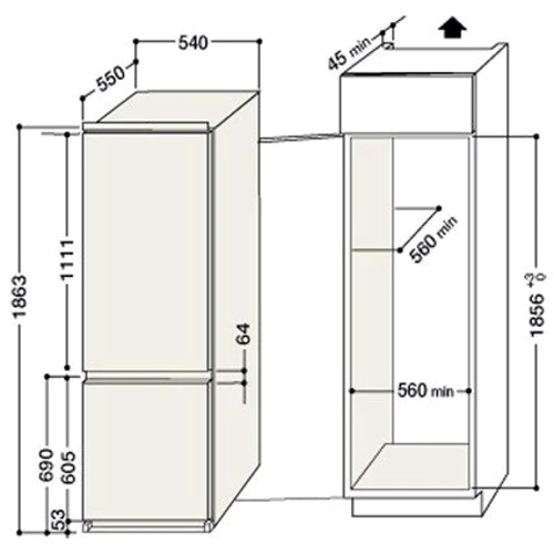 Вбудований холодильник Hotpoint-Ariston BCB 313 AA VE I: Клас енергоспоживання А +