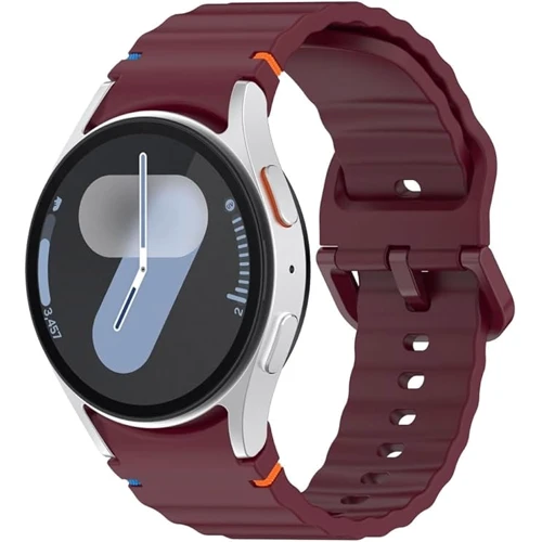 BeCover Strap Ribbed Tape Red Wine для Samsung Galaxy Watch (20mm) 4 40mm-44mm/5 40-44mm/6 40-44mm/7 40-44mm (712049)