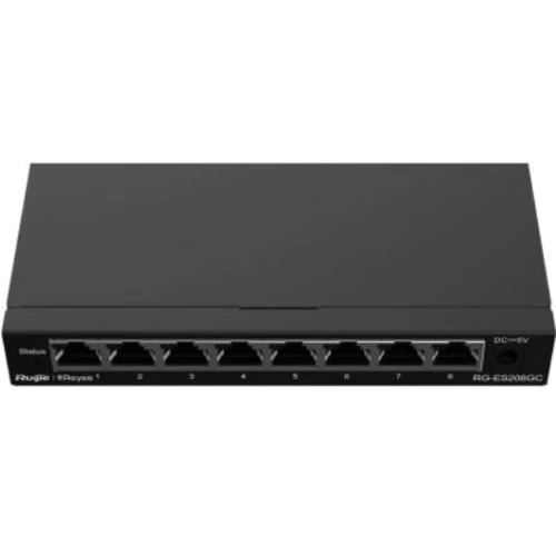 Сетевой коммутатор Ruijie Networks RG-ES208GC: Порты только Gigabit Ethernet (10/100/1000)