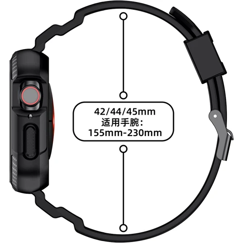Аксессуар для Watch TPU Strap with Case Black (FLS181107) for Apple Watch 42/44/45/49mm Ultra фото 8