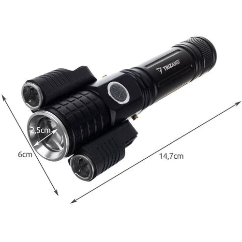 Ліхтар туристичний Trizand Searchlight ручний T6 2 LED ZOOM, 600 mAh: Вага, г 133