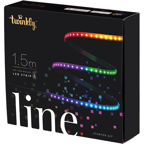 Smart LED Twinkly Line RGB, подстветка, Gen II, IP20, длина 1,5м, кабель черный фото 5