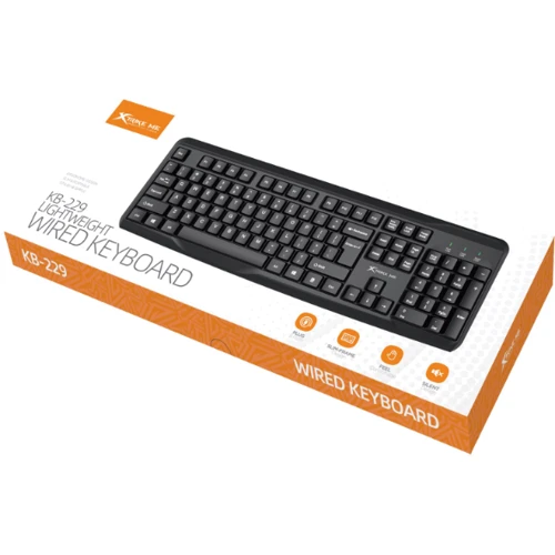 Клавиатура Xtrike ME KB-229 USB UA Black (KB-229UA): Интерфейс подключения USB