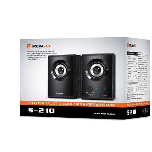 Акустична система REAL-EL S-210 Black фото 8