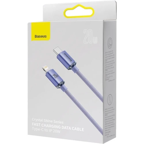 Кабель Baseus Cable USB-C to Lightning Crystal Shine 20W 2m Purple (CAJY000305) фото 7