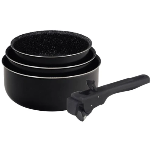 Набір ковшів Bergner Click & cook black 16/18/20 см (BG-31602-BK)