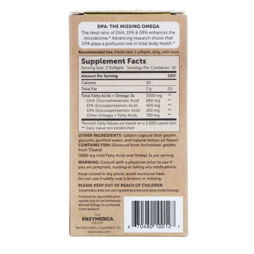 Enzymedica Fish oil maximum strenght Рыбий жир 60 капсул: Форма выпуска Капсулы