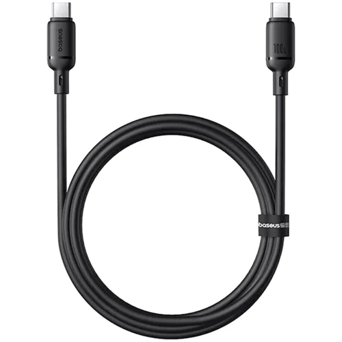 Кабель Baseus Cable USB-C to USB-C Silky Series 100W 1m Black (P10377704113-00): Длина 1 м