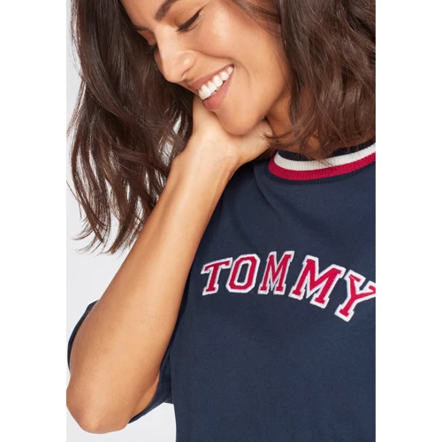 Платье Tommy Hilfiger 56788449 44 синее повседневное до середины бедра: Длина рукава Рукав 3/4