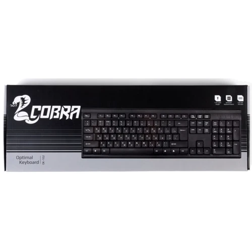 Клавіатура COBRA OK-102 Ukr Black: Тип клавіш мембранный