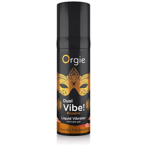 Жидкий вибратор Orgie Dual Vibe! Sex On The Beach Kissable Liquid Vibrator, 15 мл