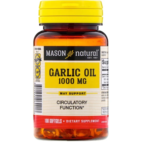 Mason Natural Garlic Oil 1000 mg Часникова олія 100 капсул