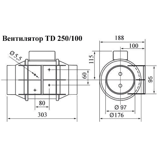 Витяжний вентилятор Soler & Palau TD-250/100: Призначення побутовий