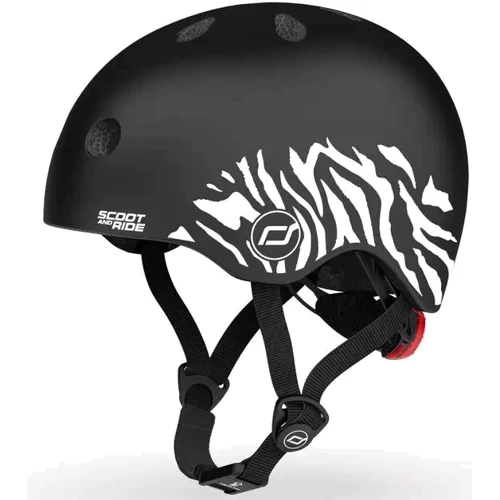 Шлем детский Scoot and Ride Зебра с фонариком 45-51см (SR-181206-ZEBRA) фото 6